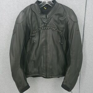 Scorpion‎ Exo Clutch Motorcycle Leather Jacket Skeletal Protection Armor Mens M